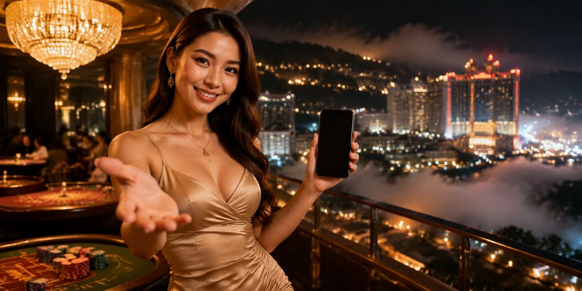 Pengguna Malaysia mengakses platform E-Sukan acr50 di Genting Highlands melalui mudah alih
